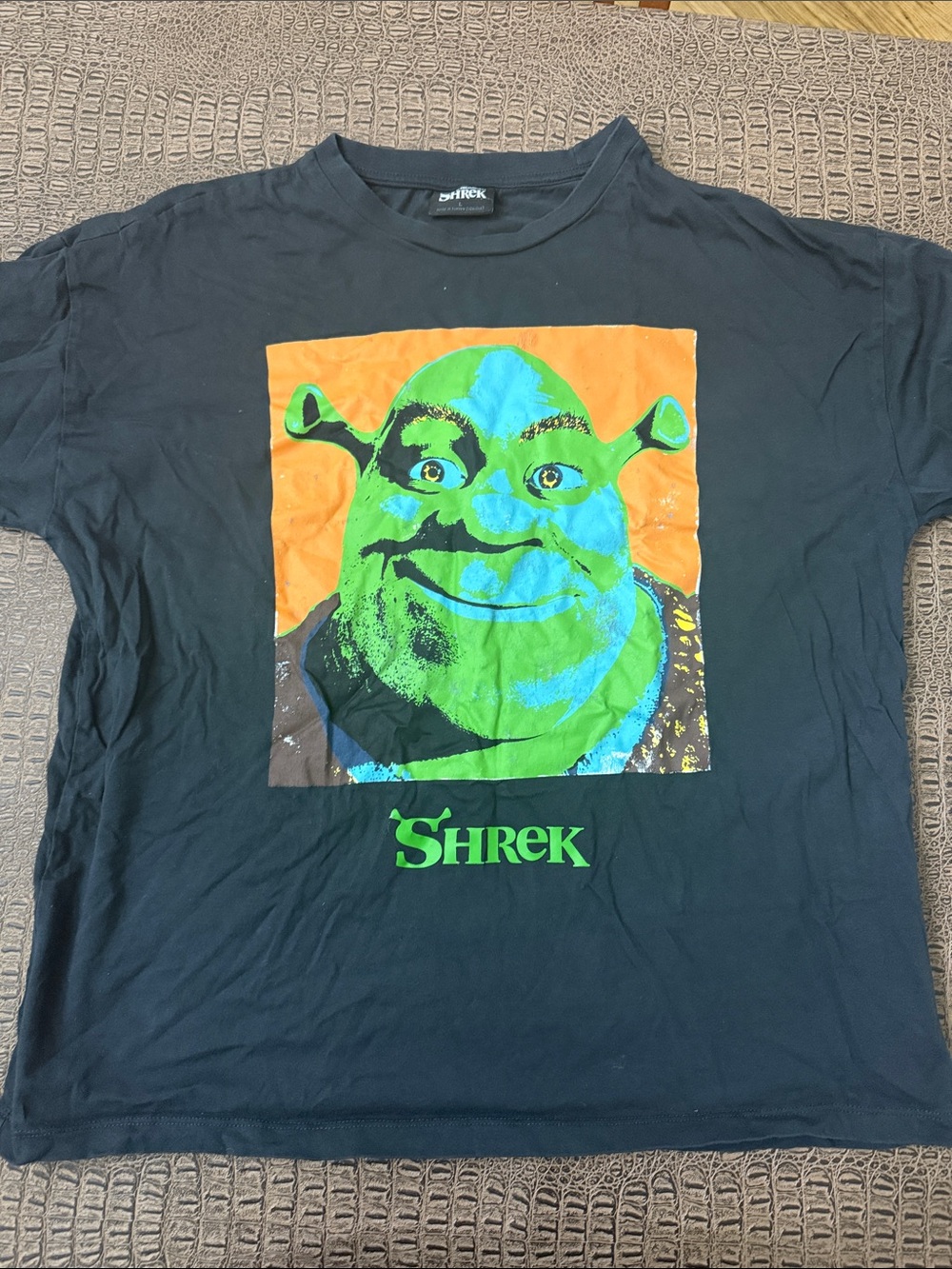 DreamWorks Shrek Graphic T-Shirt Black Size Large
